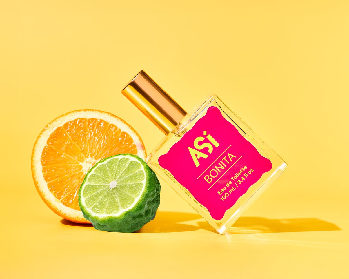 Así Bonita Citrus perfume – stylized product photo